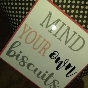 Mind Your own Biscuits Ceramic Trivet